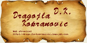 Dragojla Kopranović vizit kartica